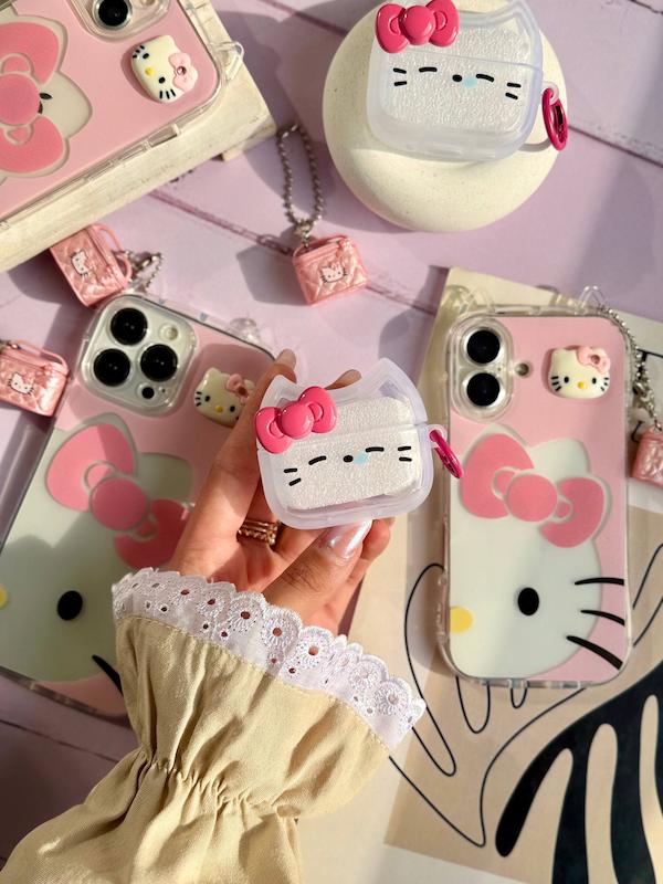 کادر ایرپاد هلوکیتی شفاف گوش دار✨💅🏻📸💖🎀🐾