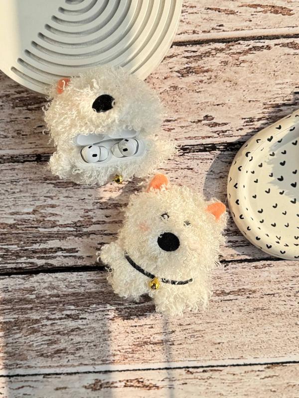 کاور ایرپاد سگ سفید زنگوله دار🔔