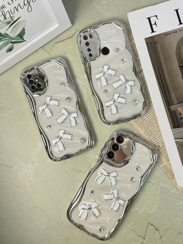 قاب کرومی پاپیون برجسته شاینی🎀🪄