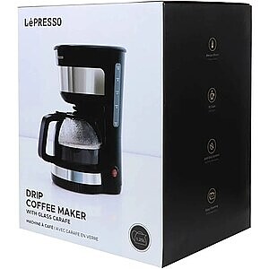 قهوه ساز قطره ای لپرسو با کاراف شیشه ای 1.25 لیتری 1000 واتی ا LePresso Drip Coffee Maker with Glass