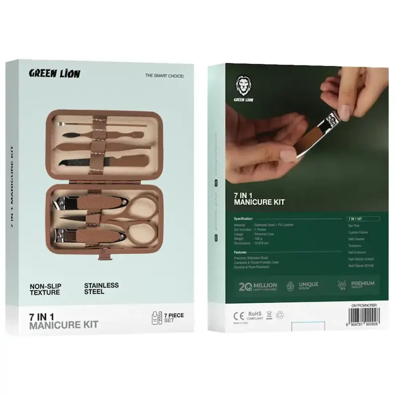 کیت مانیکور ۷ کاره گرین لاین Green Lion مدل 7in1 Manicure Kit