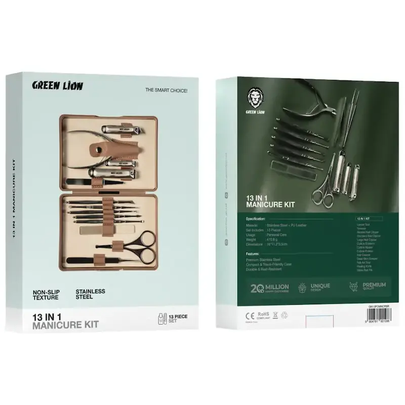 کیت مانیکور 13 کاره گرین Green Lion 13 in 1 Manicure Kit