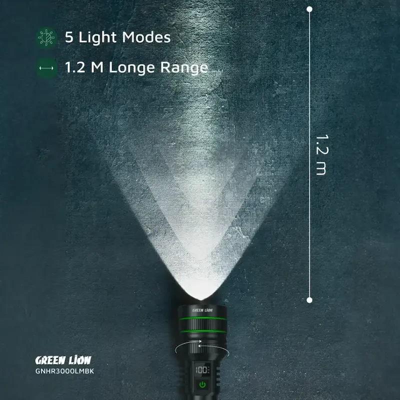 چراغ قوه هایپر پرو گرین لاین Green Lion Hyper Ray Pro LED Torch