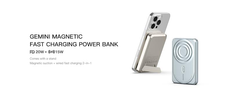 پاوربانک فست شارژ مکسکو 15 وات مگنتی Maxco Gemini Magnetic