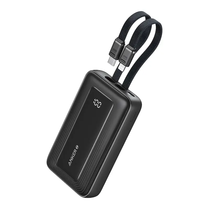 پاوربانک انکر 20000 میلی آمپر ساعت مدل A1681 با کابل لایتنیگ و کابل USB Type-C