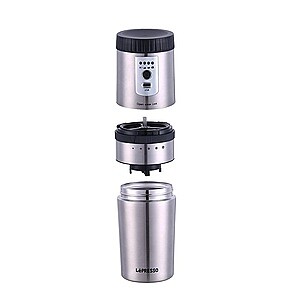 قهوه ساز و آسیاب قهوه لپرسو LePresso Portable Mug Burr Grinder Coffee Maker 