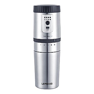 قهوه ساز و آسیاب قهوه لپرسو LePresso Portable Mug Burr Grinder Coffee Maker 