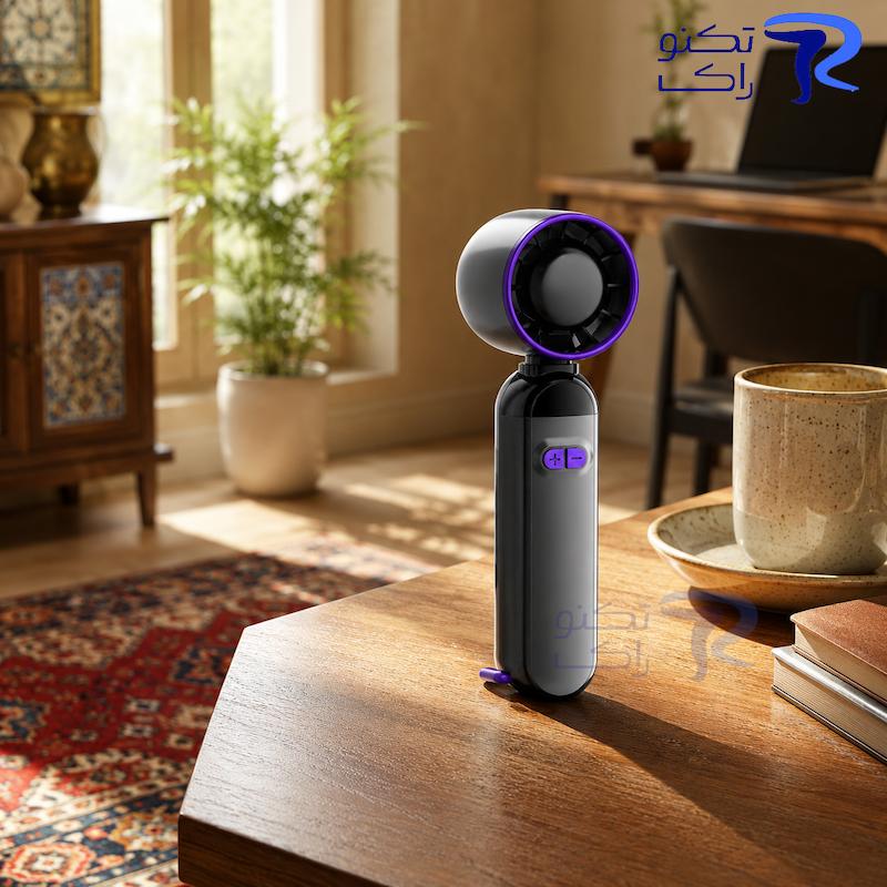 پنکه دستی شارژی تاشو دیجیتال