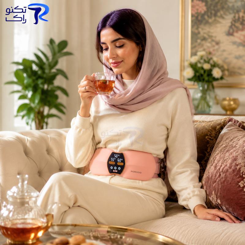 کمربند ماساژور شکم_کمر و گرم‌کن Porodo