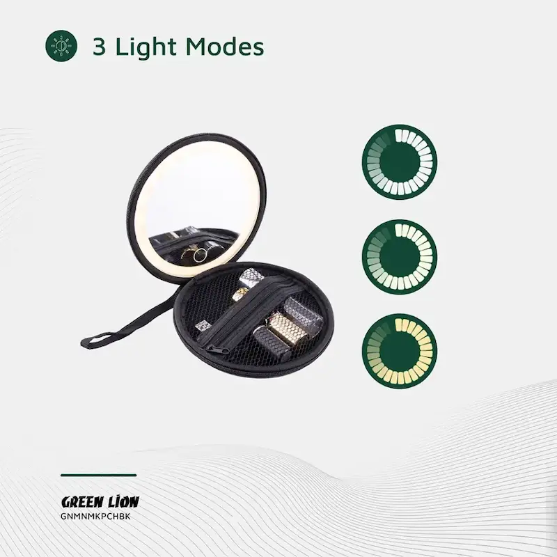 کیف آرایشی گرین لاین Green Lion مدل GL-MR16 آینه دار