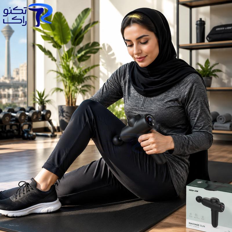 ماساژور تفنگی گرین لاین مدل GNWVEMASGUNBK با ۶ سری مختلف