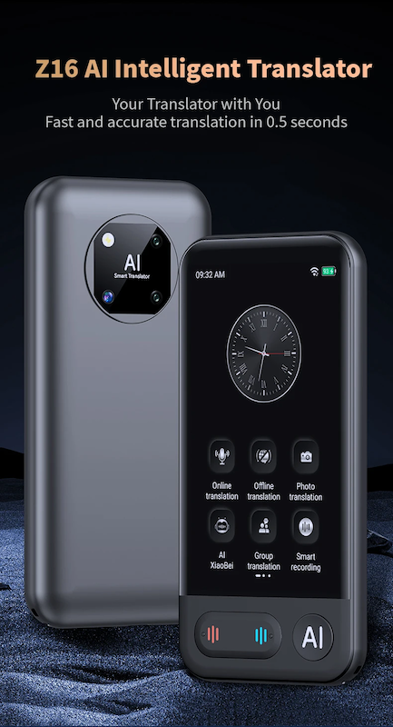 مترجم هوش مصنوعی مدل Z16 آفلاین و آنلاین ۱۳۹ زبان