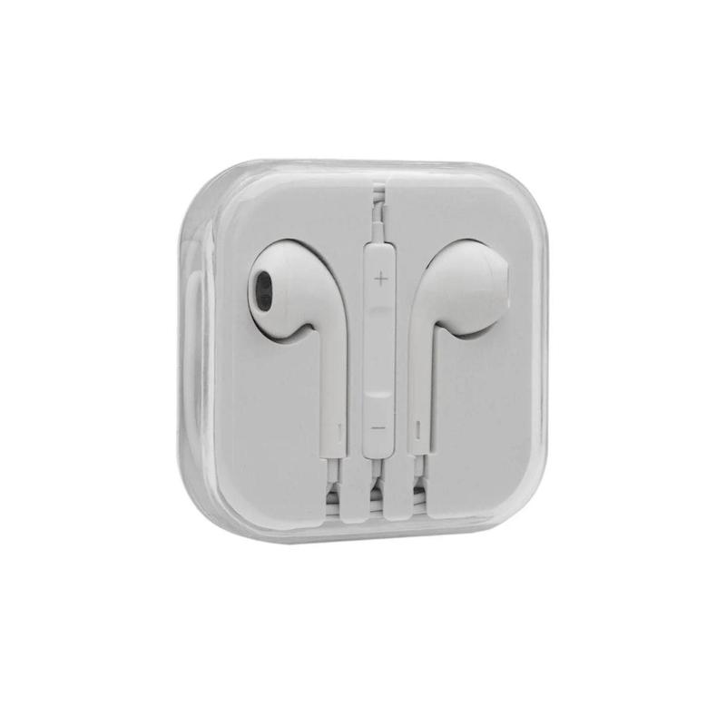 هندزفری آیفون جک 3.5 میلیمتری پک شیشه ای رنگ سفید 