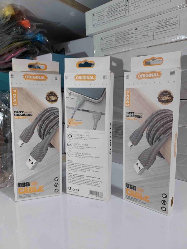 کابل شارژر تایپ سی TYPE-C کنفی فست شارژ توضیحات خوانده شود 