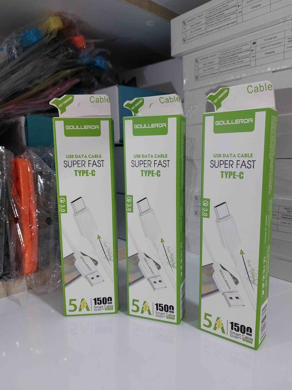 کابل شارژ تایپ سی TYPE-C فست شارژ سیلیکونی برند Goullerdar 
