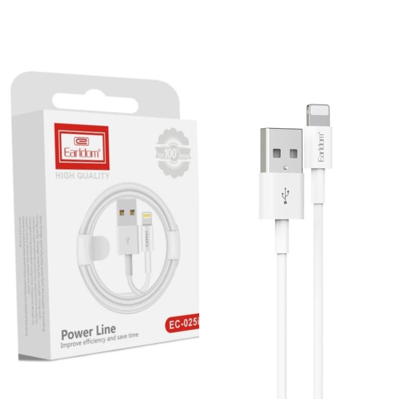 کابل تبدیل USB به لایتنینگ ارلدام مدل EC-025i طول 1 متر