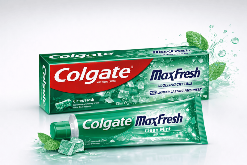 خمیر دندان کلگیت مکس فرش سبز Clean Mint خنک‌کننده با کریستال‌های خنک