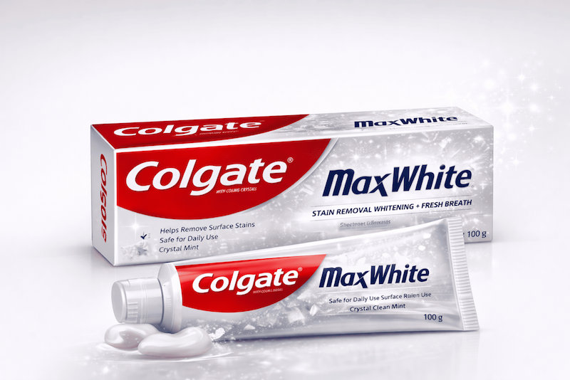 خمیر دندان کلگیت مکس وایت MaxWhite سفیدکننده و لکه‌بر سطحی دندان