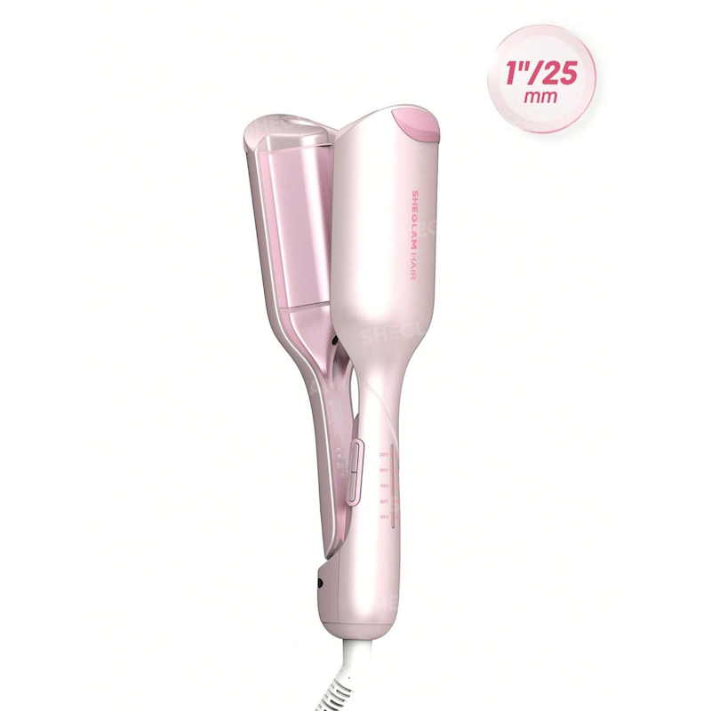 دستگاه فر کننده ساحلی مو صورتی شیگلم (CHARM BEACH BABE HAIR WAVER Sheglam)