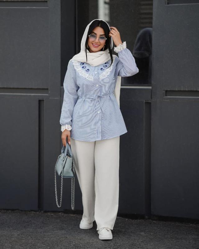 شومیز مانتویی مدل سمانه 