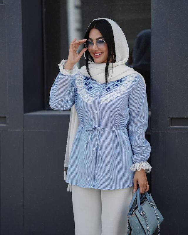 شومیز مانتویی مدل سمانه 