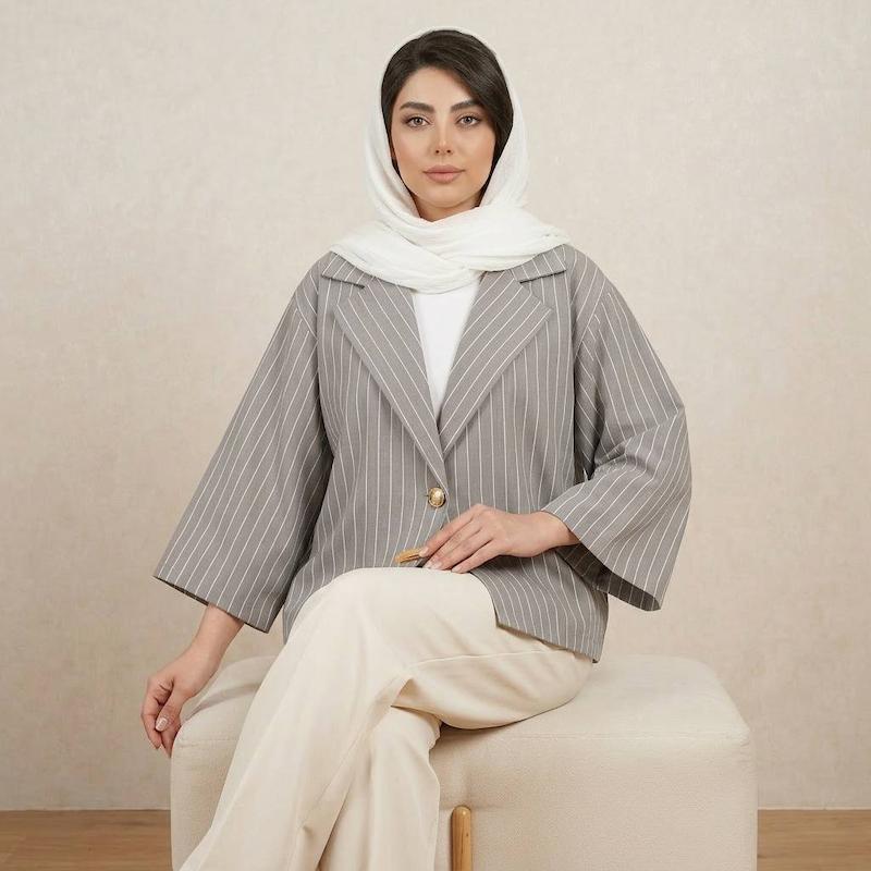 کت کیمونو لنین مدل آوینا