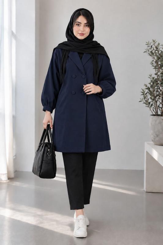 مانتو دانشجویی اداری زنانه مدل ژینا