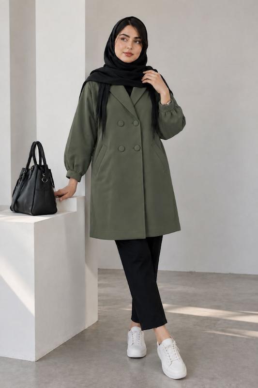 مانتو دانشجویی اداری زنانه مدل ژینا