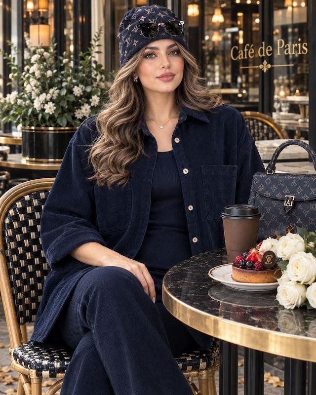 شومیز مانتویی بیستیک مخمل کبریتی مدل ژینا