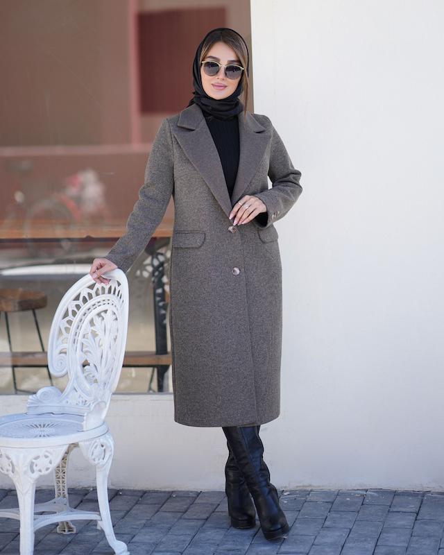 پالتو یقه انگلیسی مدل روژان کد844