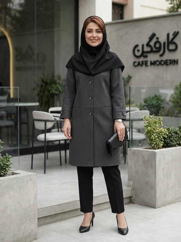 مانتو پاییزه اداری دانشجویی قواره دار کد0516