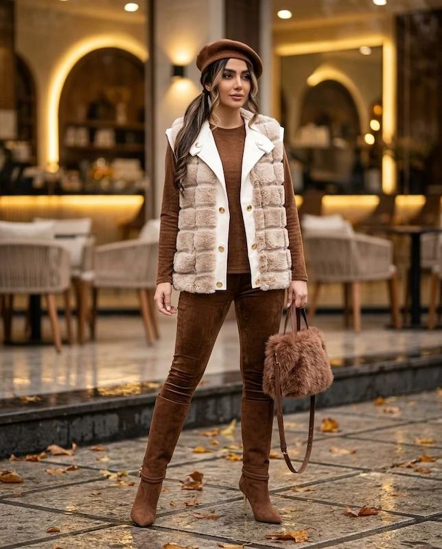 وست خز روسی عروسکی زنانه مدل آیدا