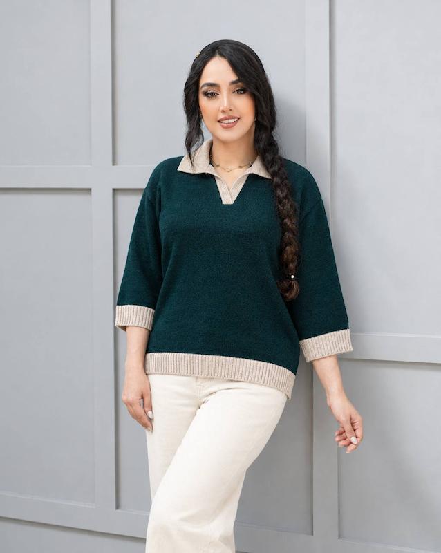پولوشرت بافت زنانه مدل پرینا
