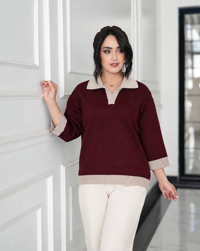 پولوشرت بافت زنانه مدل پرینا