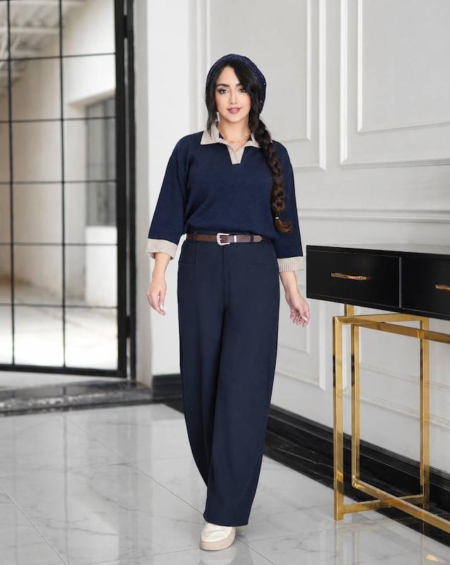 پولوشرت بافت زنانه مدل پرینا