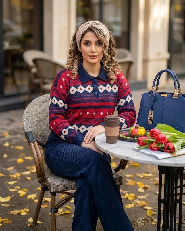 پلوشرت بافت زنانه مدل شاهکار