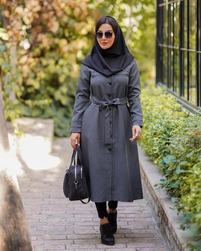 مانتو دانشجویی اداری پرشیا مغزی دوزی