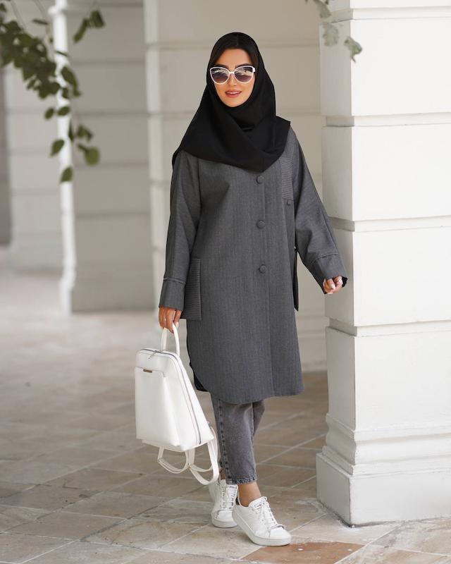 مانتو اداری دانشجویی پرشیا جیب دیپلمات 