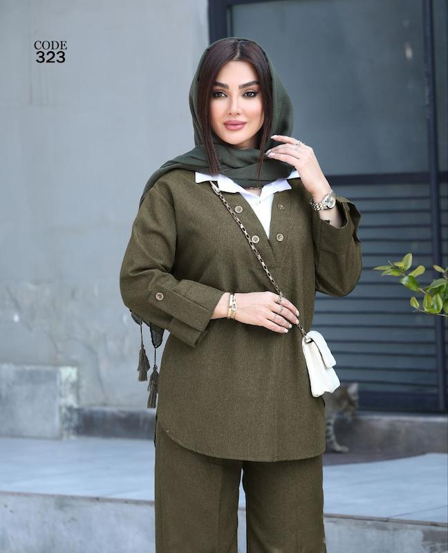 تونیک شلوار پرشیا یقه تترون کد323