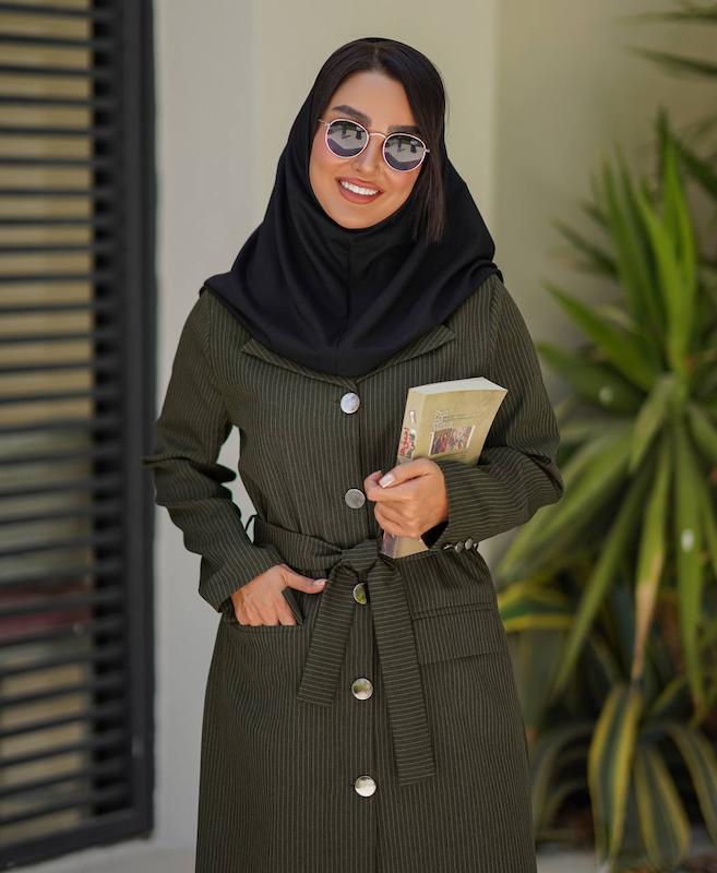 مانتو دانشجویی اداری مدل کهرباکد۱۵۴