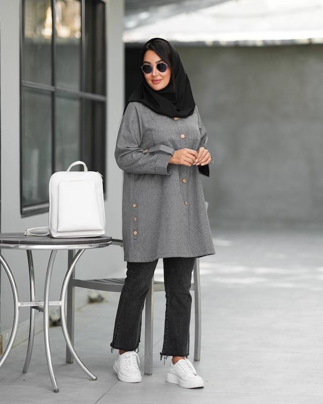 مانتودانشجویی اداری مدل چهرک کد154