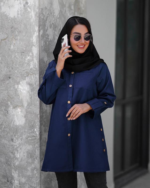 مانتودانشجویی اداری مدل چهرک کد۱۵۵