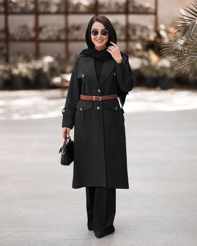 مانتو مدل شاکان همراه با کمربند