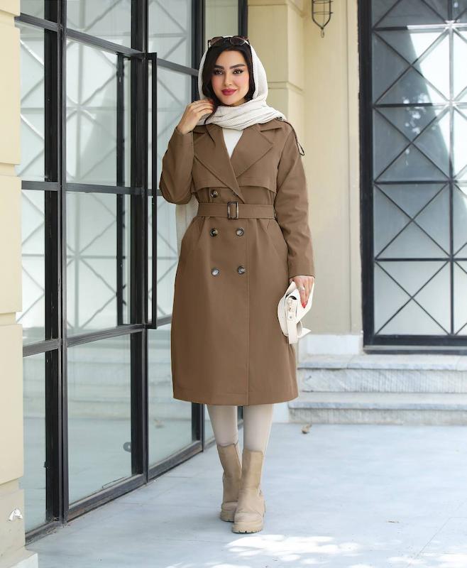 بارانی سانتانا بلند زنانه مدل صبا