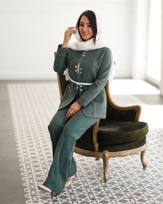 کت شلوار مدل تامیلا همراه باکمربند