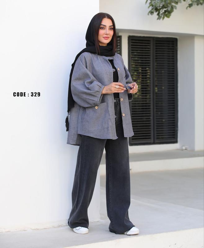 مانتو پاییزه شانتون زنانه کد329