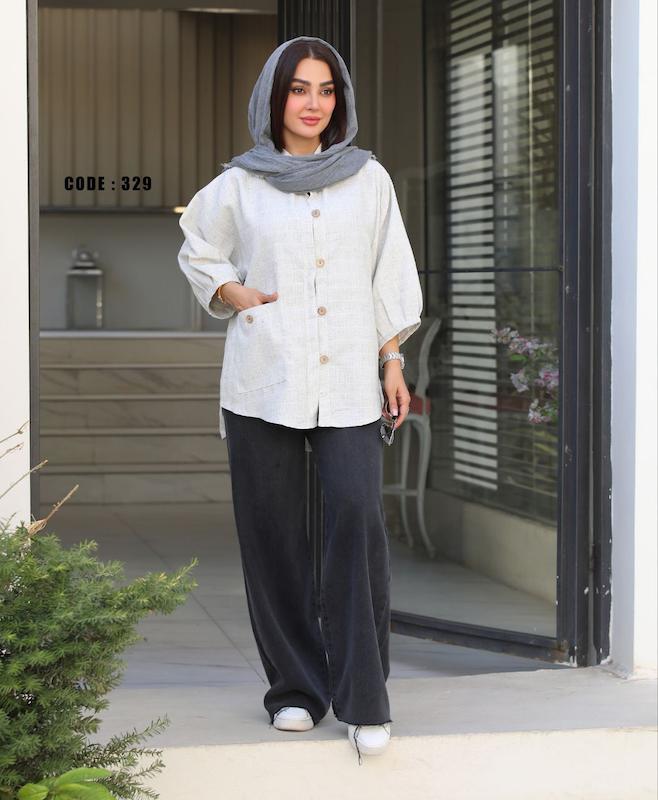 مانتو پاییزه شانتون زنانه کد329