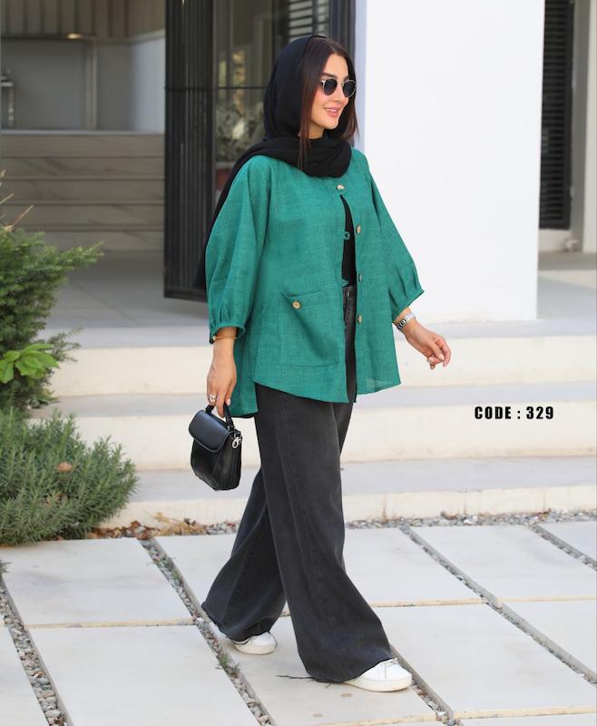 مانتو پاییزه شانتون زنانه کد329