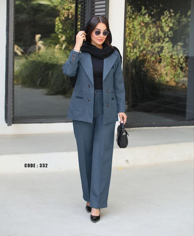 کت شلوارپاییزه توییت ساده کد332