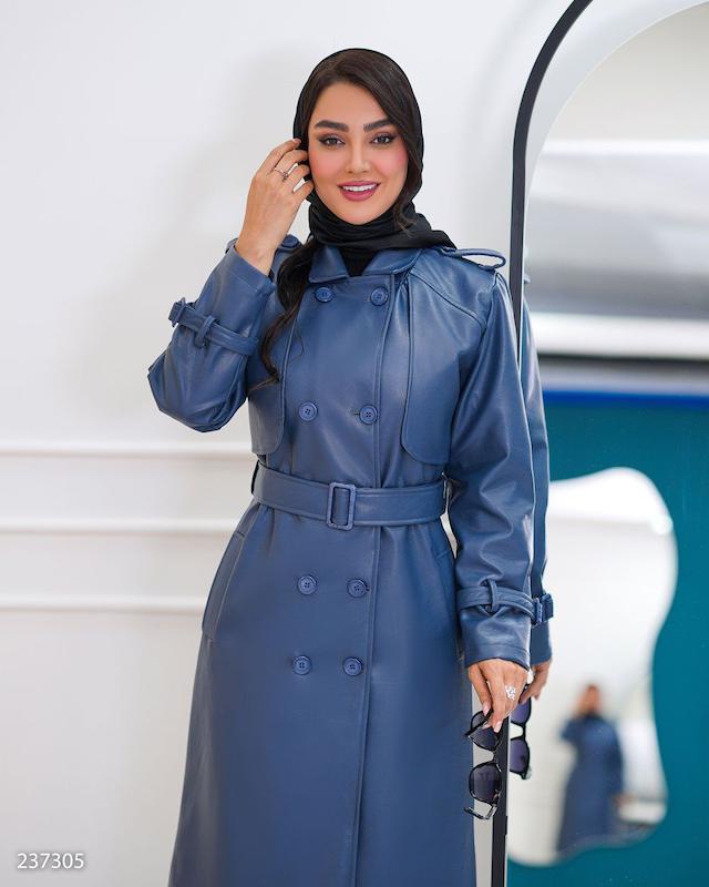 پالتو چرم مدل شبرنگ کد2373